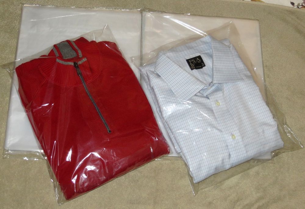 Transparent Greyish White Shirt Bags
