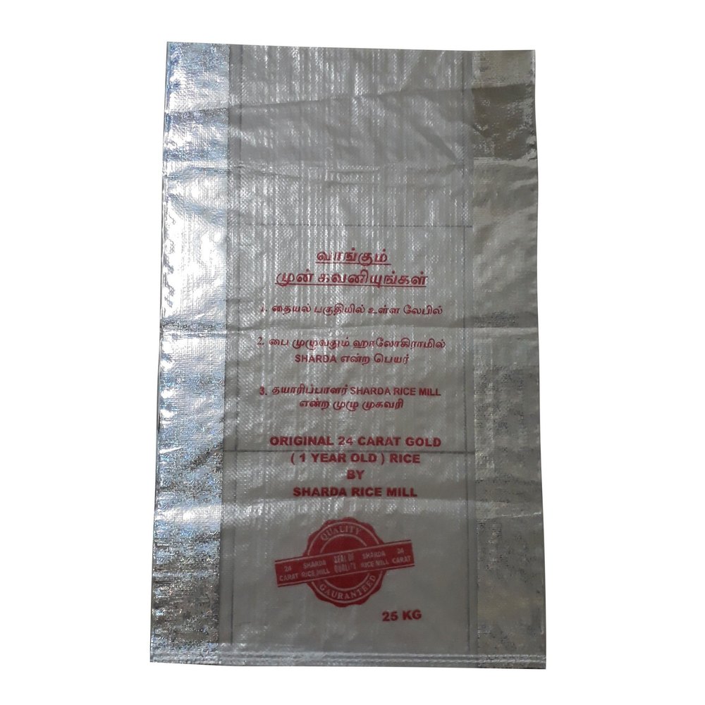 Toolasian Rectangular Transparent PP Woven Laminated Printed Bag