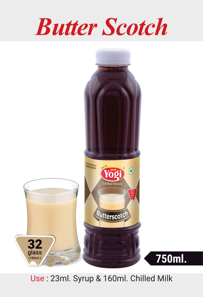 Yogi Light chocolat Butter Scotch Sarbat Syrup, Packaging Size: 750ml