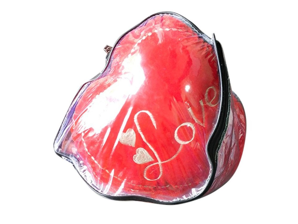 Love Shape PVC Cushion Packaging Bag, Capacity: 0.5 Kg, Thickness: 51 microns