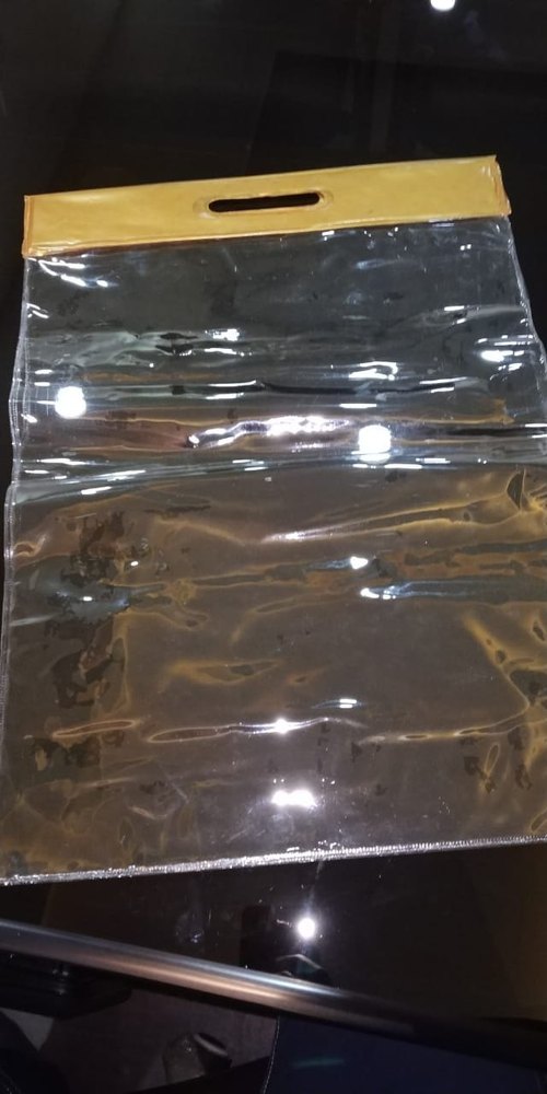 Transparent Golden pvc pouch