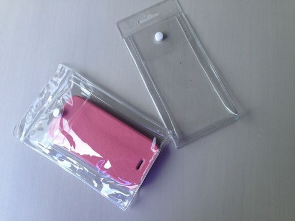 Transparent PVC Button Pouch, Capacity: 300 g, Thickness: 2.9 mm