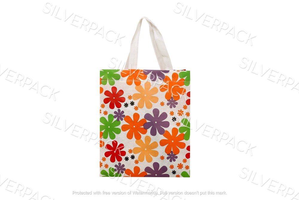 Non Woven Flower Printed Rectangular Laminated Bag