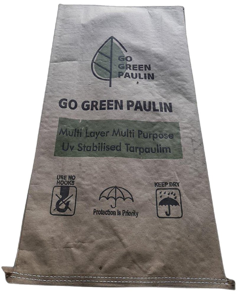 Green, Black and Brown Paper Laminated HDPE Tarpaulin Packaging Bags, Storage Capacity: 20kg