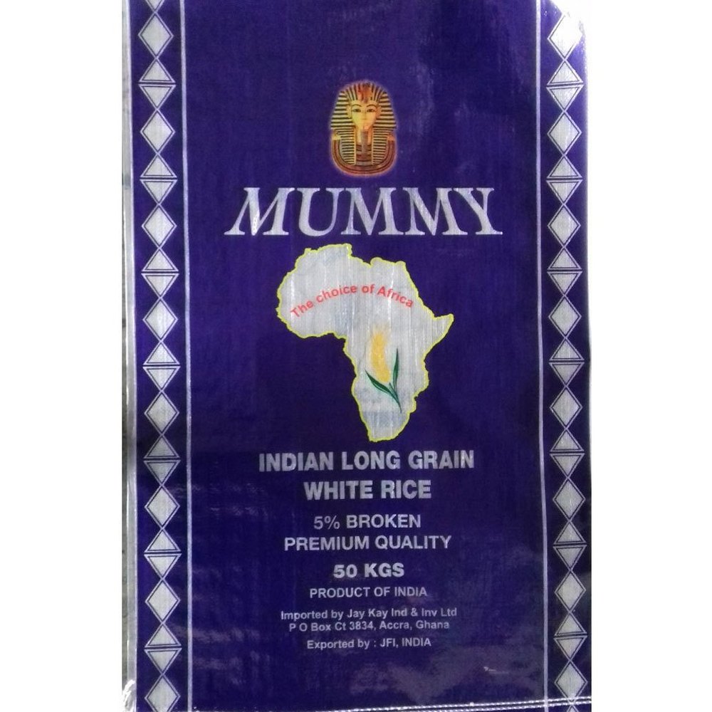 Blue Printed 50kg BOPP Laminated Woven Sack Bag, Rectangle, Size: 12inch