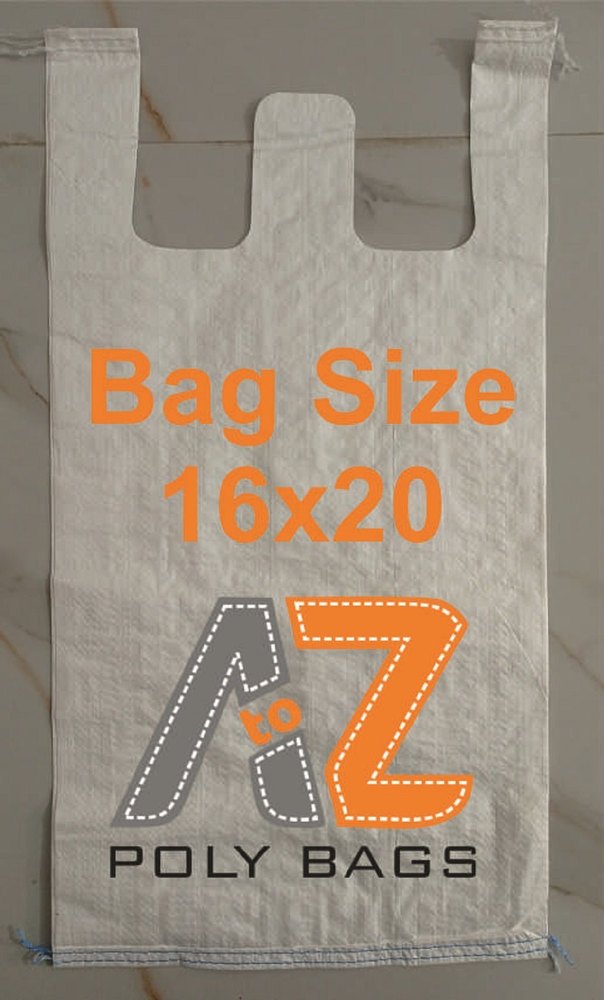 Polypropylene White PP Woven W Cut Bags, For Shopping, Storage Capacity: 10-25