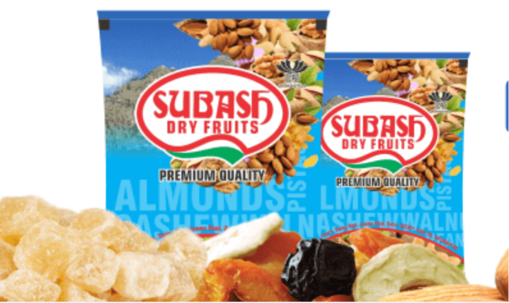 Saraf Fincom Printed PP Dry Fruits Packaging Bags, Storage Capacity: 5 Kg