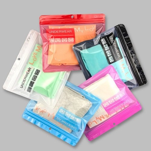 Printed Glossy Hosiery Packing Zipper Pouch
