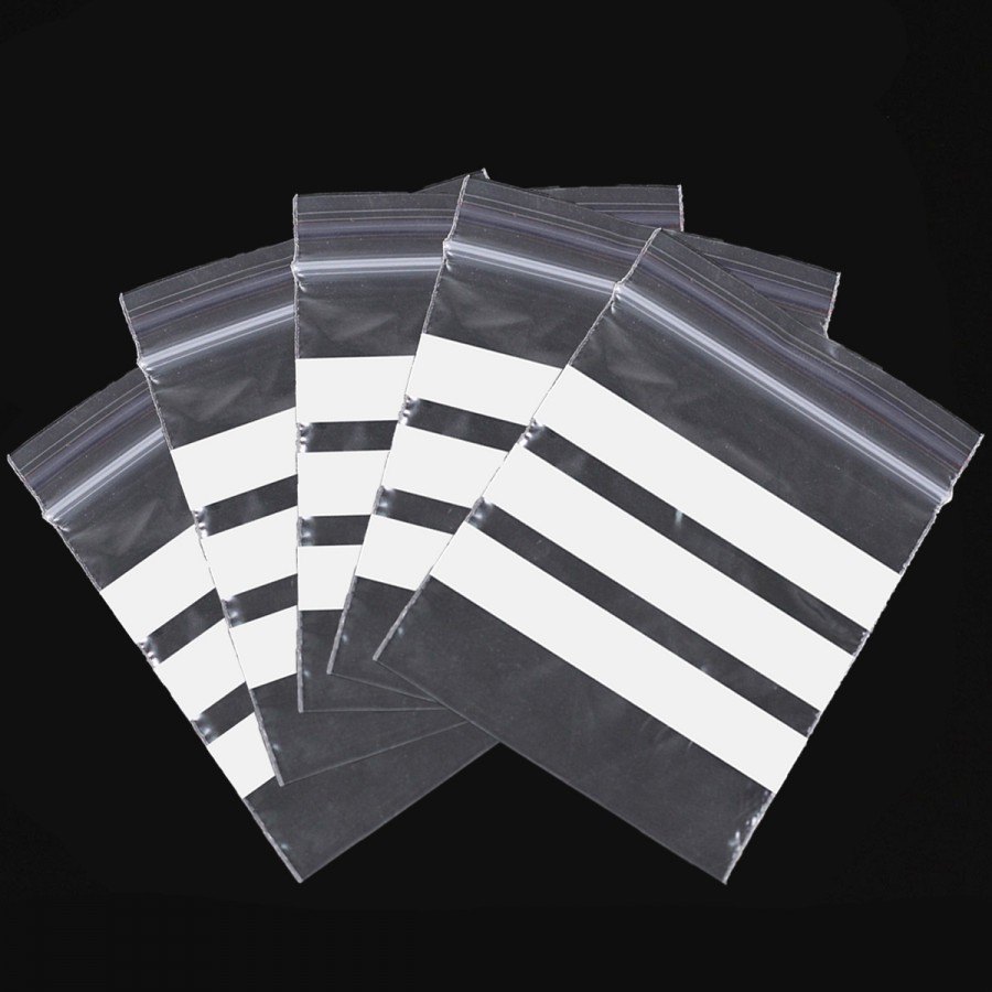 Write On Panel Zip Lock Bag, Thickness: 40 Micron To 120 Micron