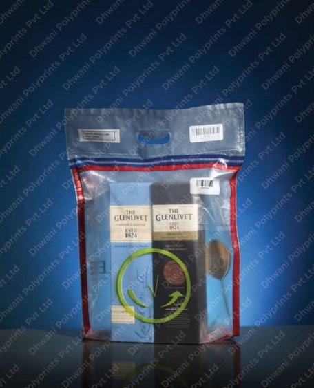 Printed Transparent STEB Duty Free Bags, Thickness : 75 Microns