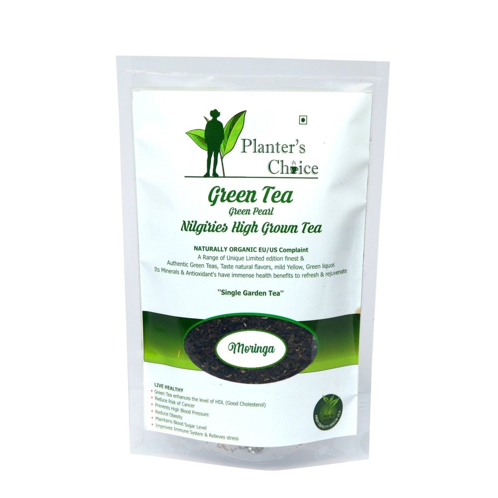 Planters Choice Moringa Nilgiri High Grown Green Tea, Leaves, Packaging Size: 100Gm