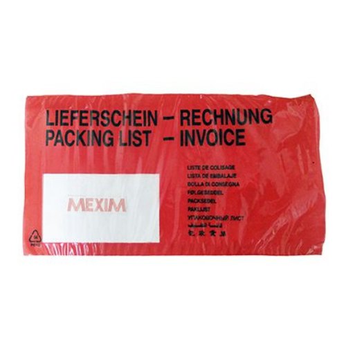 Red Self Adhesive Bag