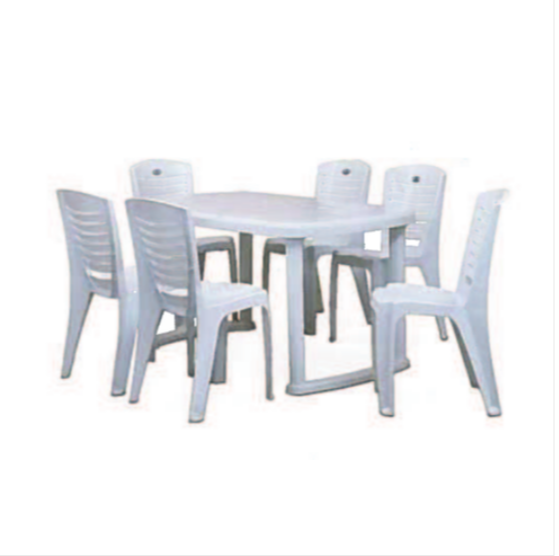 Rectangular Mega Nilkamal Plastic Dining Table, 6 Seater