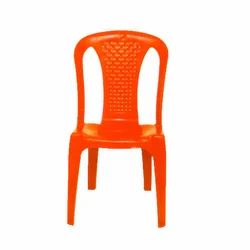 Red Armless Plastic Chair