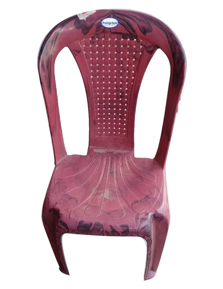 Red Plastic High Back Chair