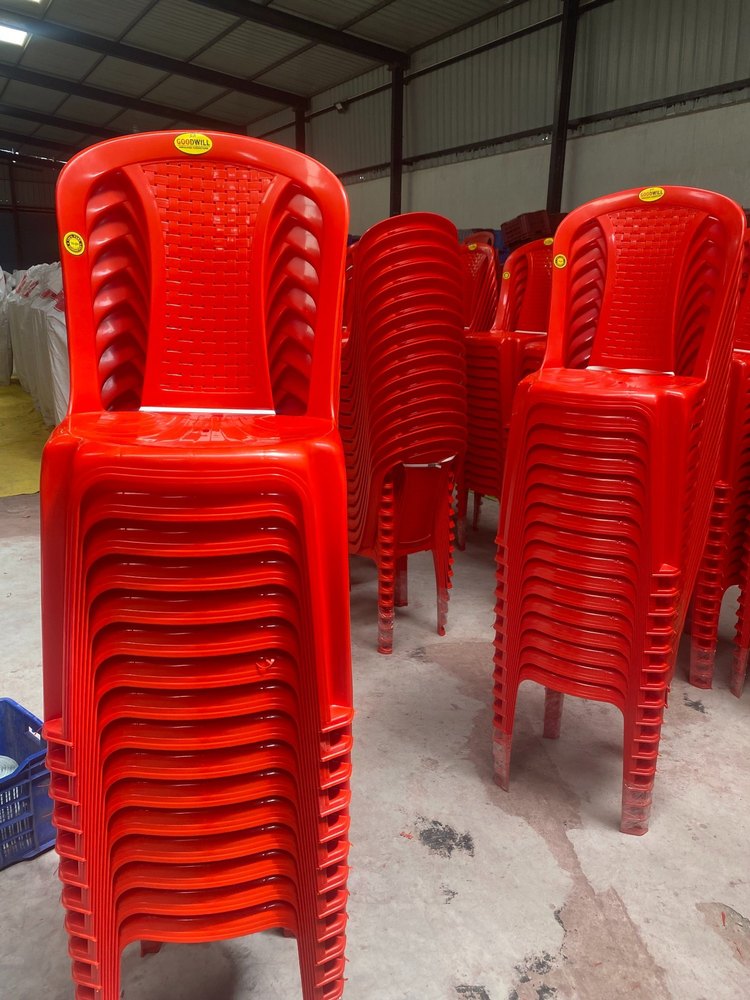 PLASTIC ARMLESS CHAIR, Without Armrest