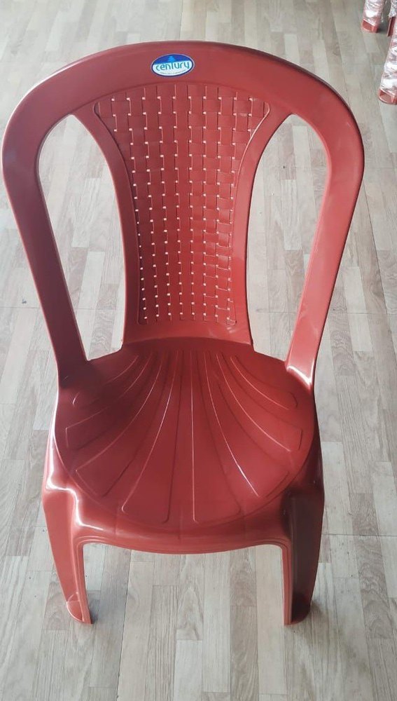 CENTURY Red Armless Plastic Chair