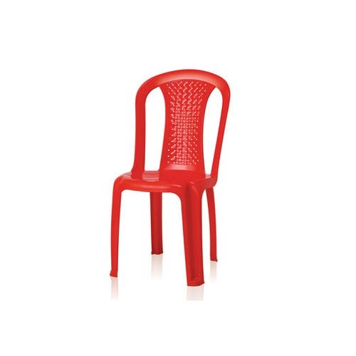 Red Armless Plastic Chairs