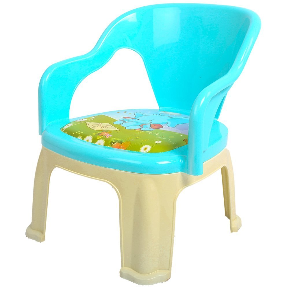 Khelo Kudoo Pink And White Kids Plastic Chair, With Armrest