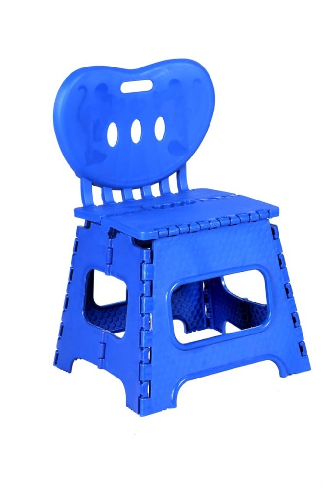 Blue Plastic Folding Chair, Without Armrest, Weight: 1.7 KG