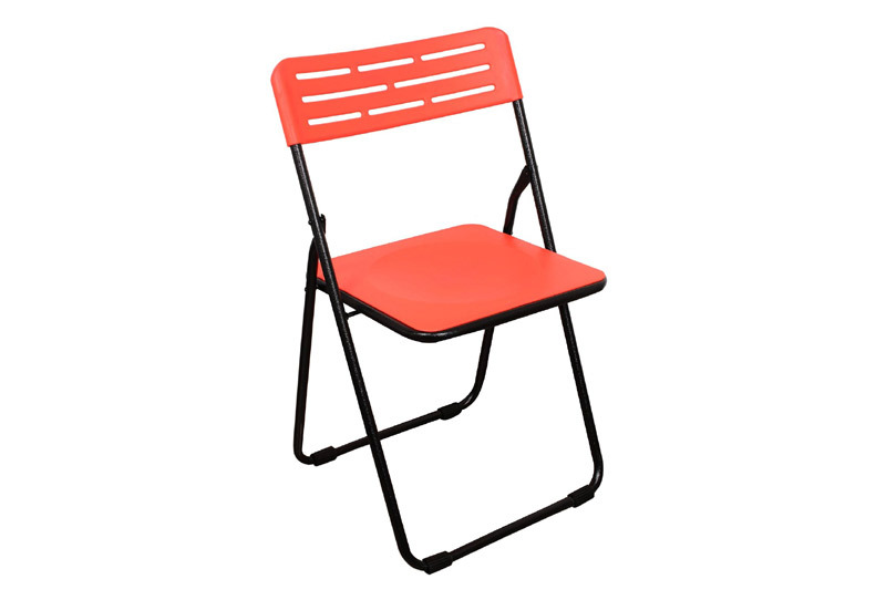 Orange Plastic Folding Chair, For Home, Size: 79 X 38 X 47 cm