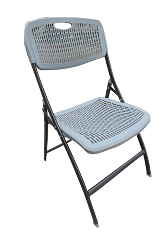 Polypropylene Folding Chair Plastic Seat Grey