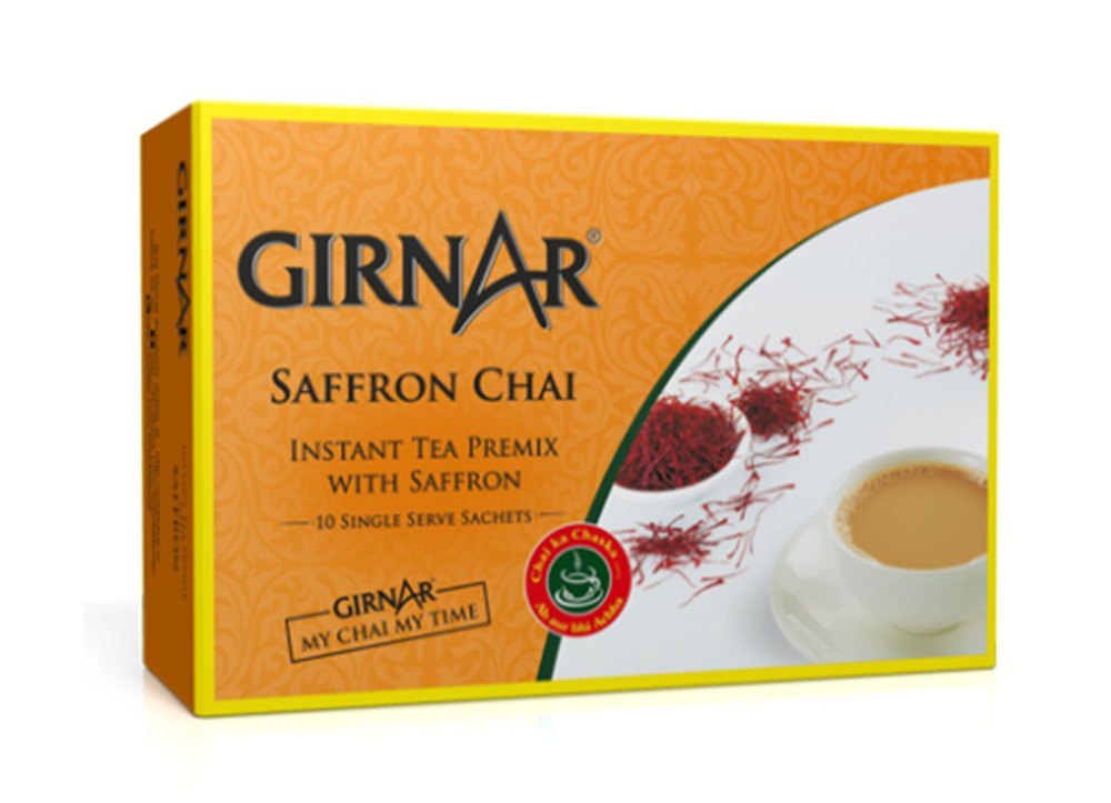 Girnar Saffron Tea Premix, Powder, Packaging Size: 10 Single Serve Sachets