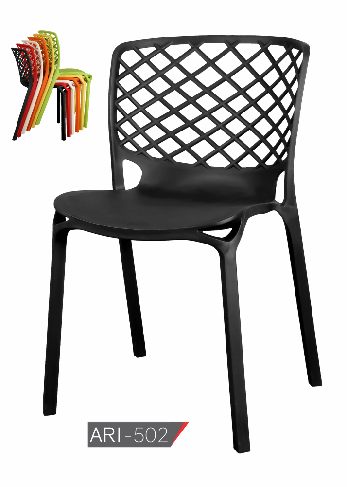 SPARK Black PVC Chair, For Cafeteria / Resturant