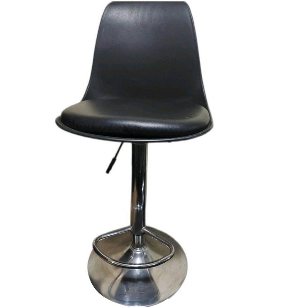 Mid Back PVC Revolving Chair, Black