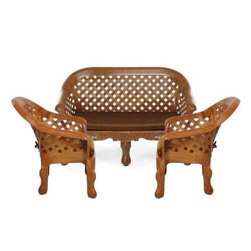 Brown 5 Seater Nilkamal Luxury Sofa Set for Home