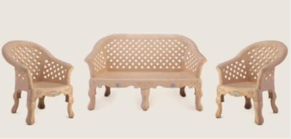 Neelkamal Plastic Sofa Set, Arm Rest: Yes, For Sitting