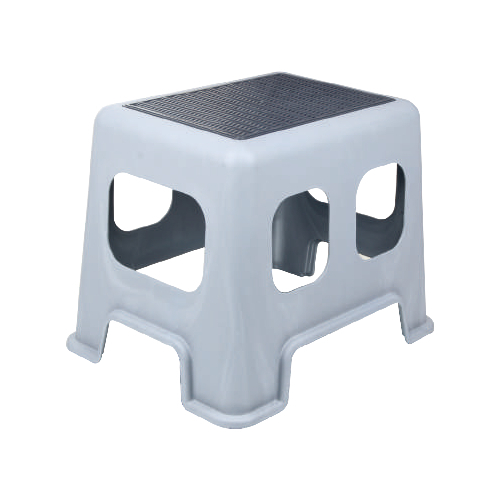 Polyset Grey Plastic Stool, For Home, Weight: 500 G