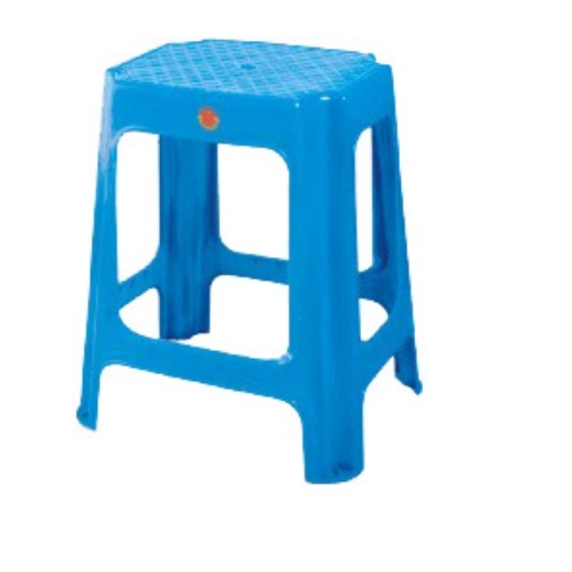Cello Blue Plastic Ostrich Stool