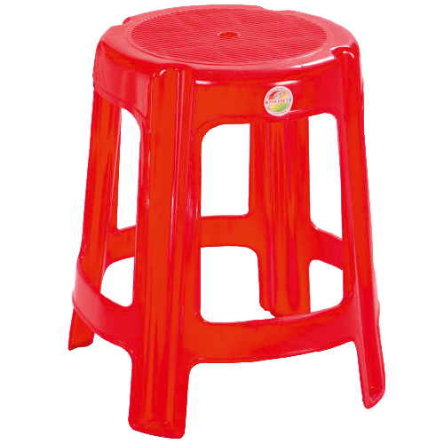 Polyset Round Plastic Stool, For Home, Weight: 1.3 kg