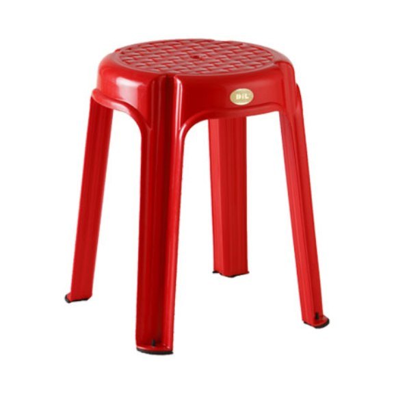 Decoplast Red 411 Plastic Stool, for Home, Size: 320 Dia. x 475 mm