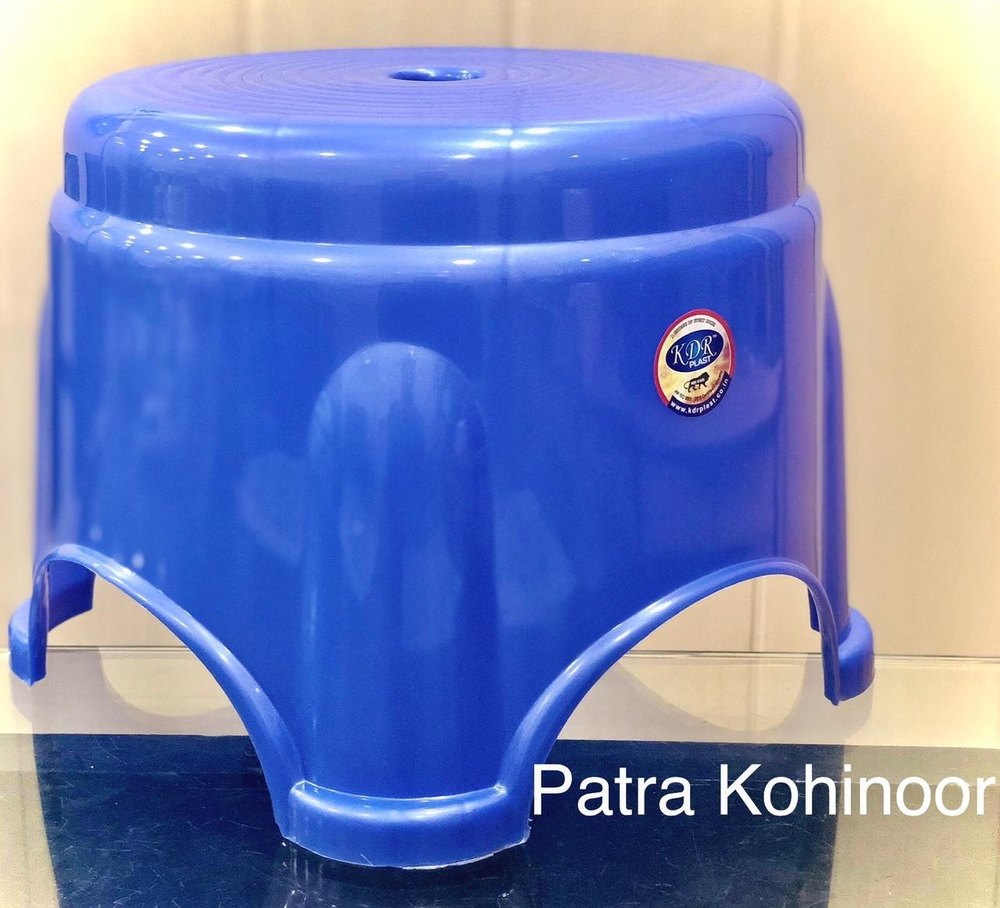 Red Bathroom Plastic Round Stool 10, Weight: 550