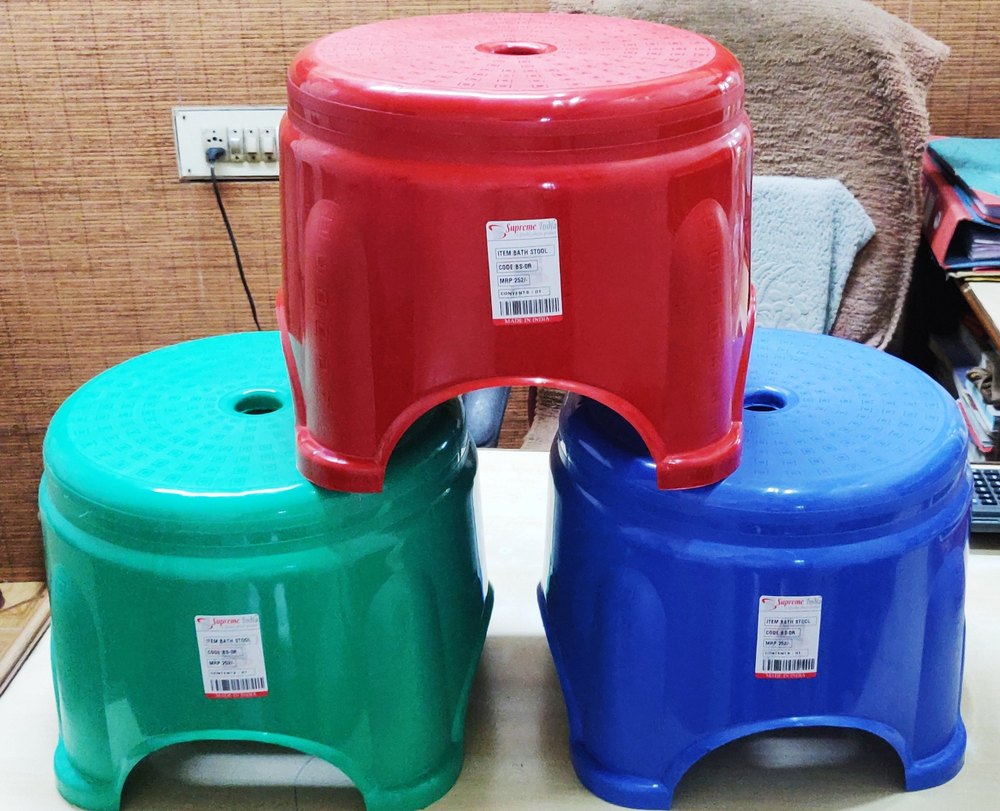 Supreme 9.8 X 11.5 Inch Plastic Bathroom Stool, Weight: 630 Gram