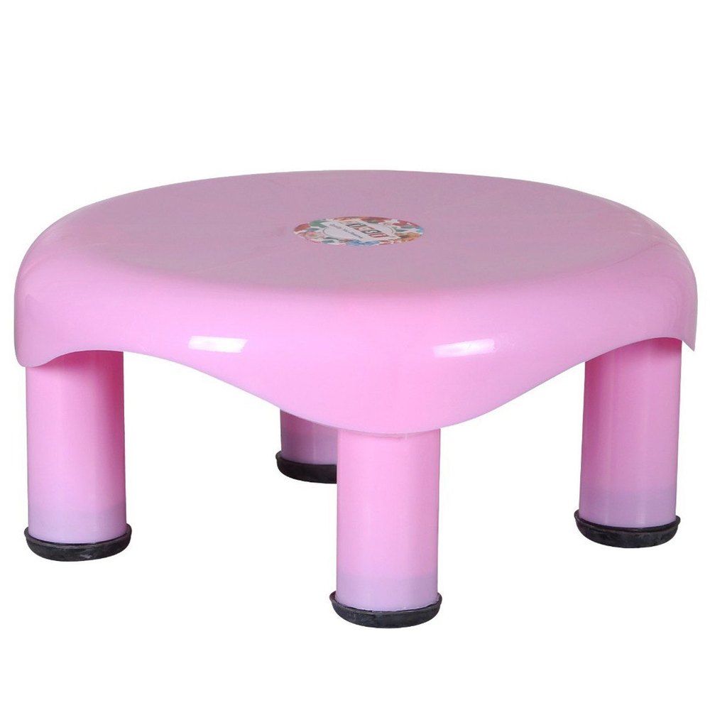 Ziasi Pink Plastic Bathroom Stool