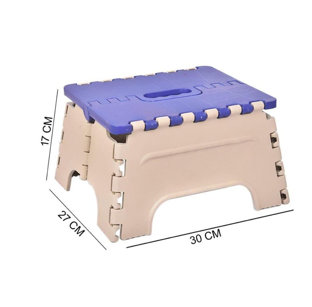 Mahadev Industries Multicolor 7 inch Folding Plastic Stool, Weight: 800 Gm