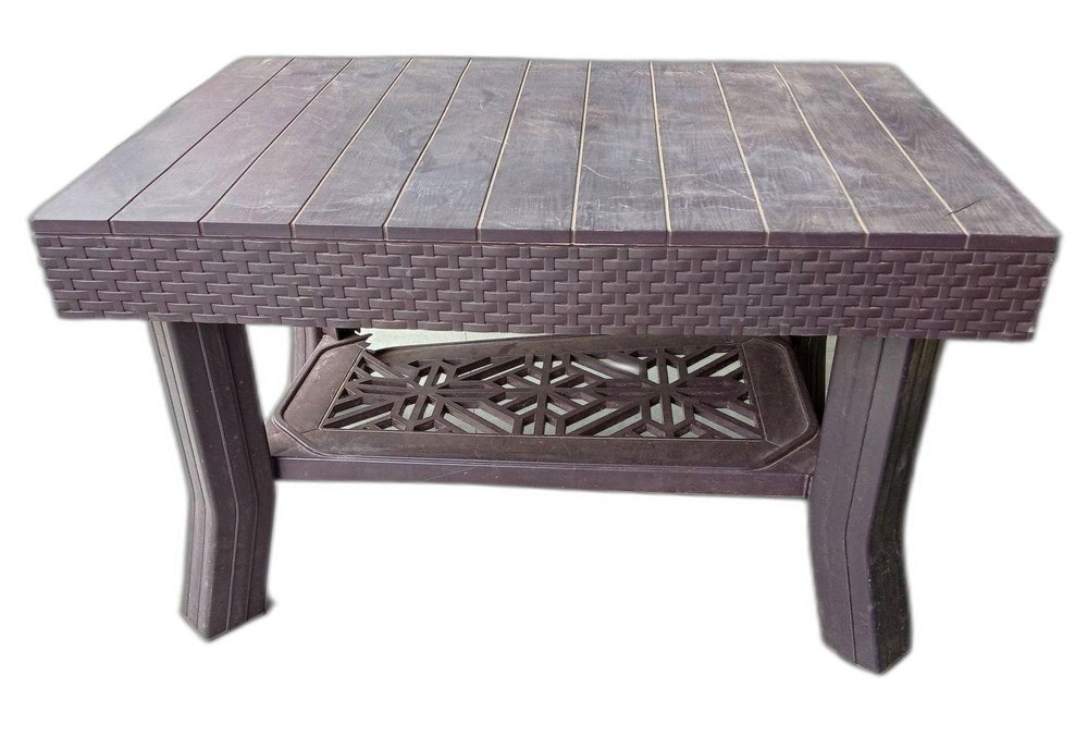 Rectangular Brown Plastic Coffee Table
