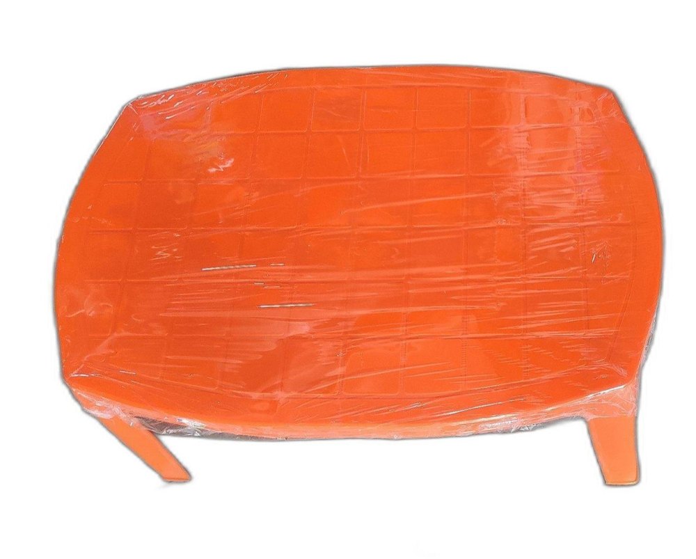 Orange Oval Mango Plastic Coffee Table, Item Weight: 1 kg