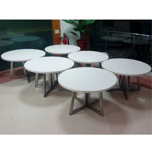 PVC Round Canteen Table, Seating Capacity: 4