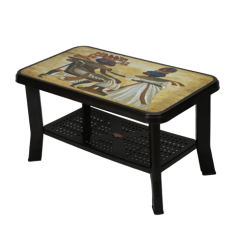 Black Rectangular Plastic Center Table, Height: 2.5 Feet