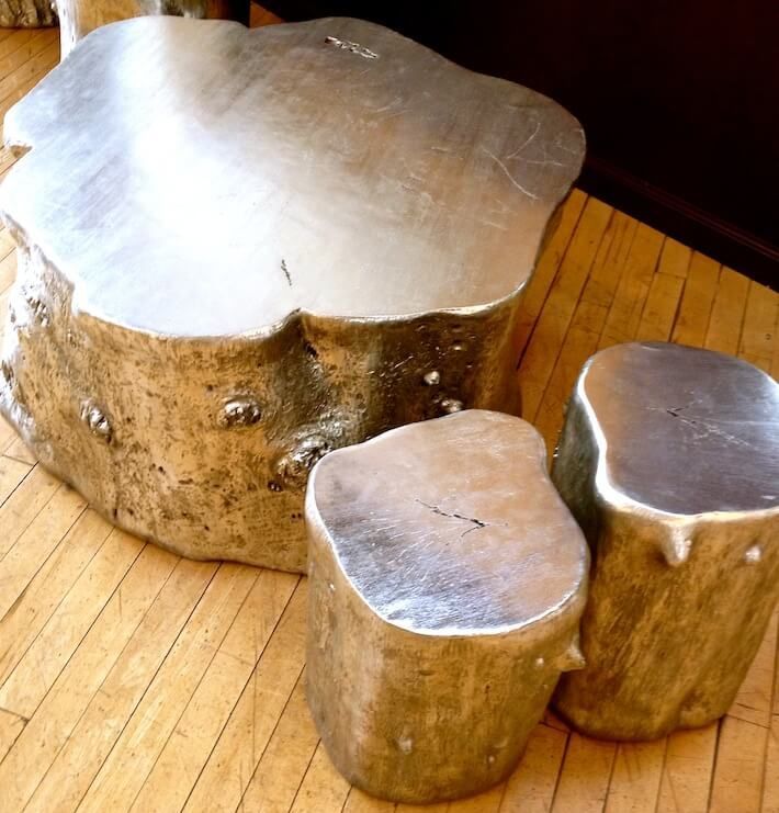 Fibreglass Brown Fiberglass Log Stool