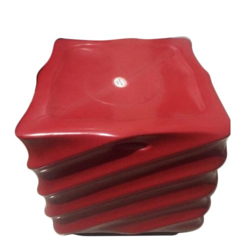Red Square Fiber Stool, For Home