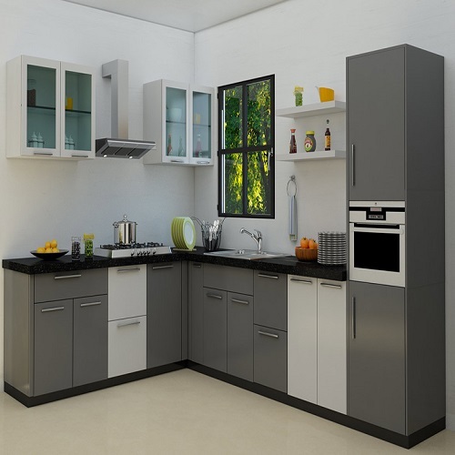 Modern Multi Colour PVC Modular Kitchen Cabinate