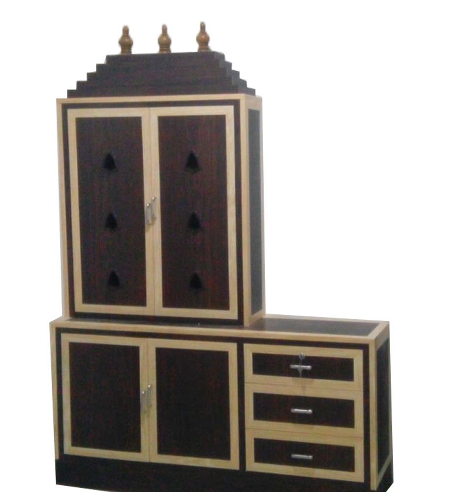 Hinged Designer PVC Pooja Unit Cupboard
