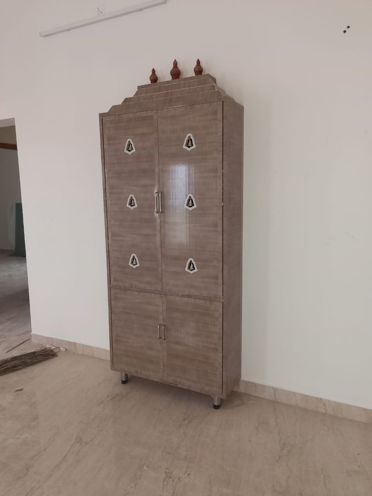 Brown Double Door PVC Pooja Cupboard, For Home