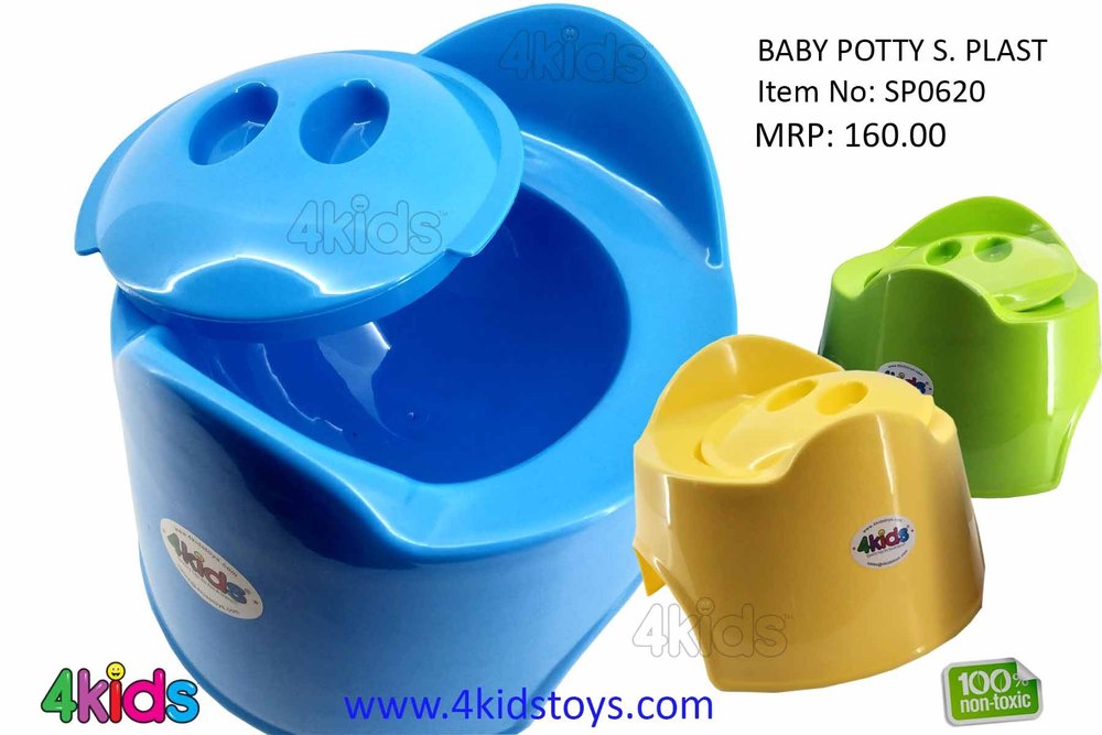 simplast Blue, Green And Yellow Color Baby Potty Chair, Packaging Type: OPP Bag, 1-2 Years
