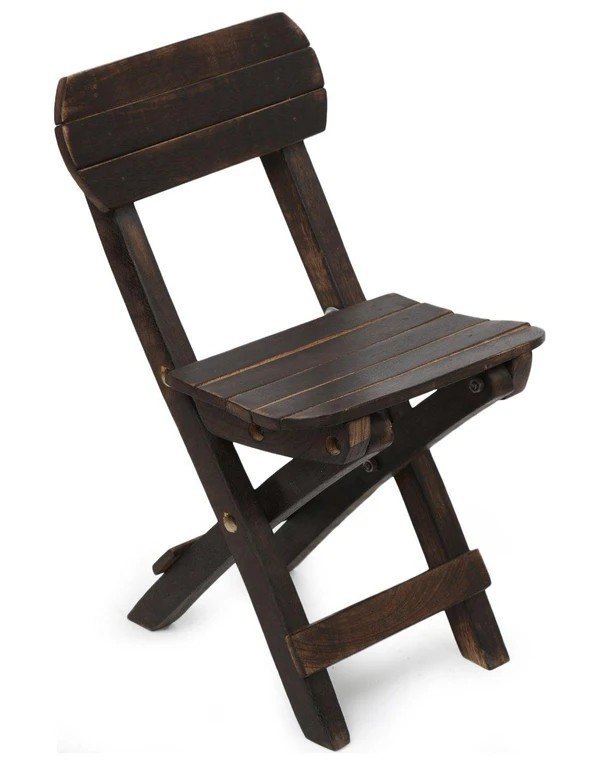 LAZYwindow Wooden Foldable Baby Chair for Kids (Brown) LW0030